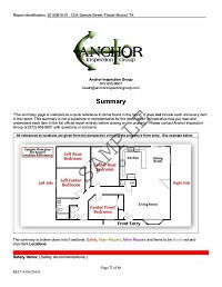 Home Inspection Report Summary Home Inspection Report Summary